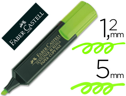 Marcador fluorescente Faber 48 tinta verde